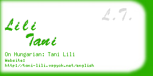 lili tani business card